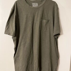 Olive Green Men's Faherty Sunwashed T-Shirt